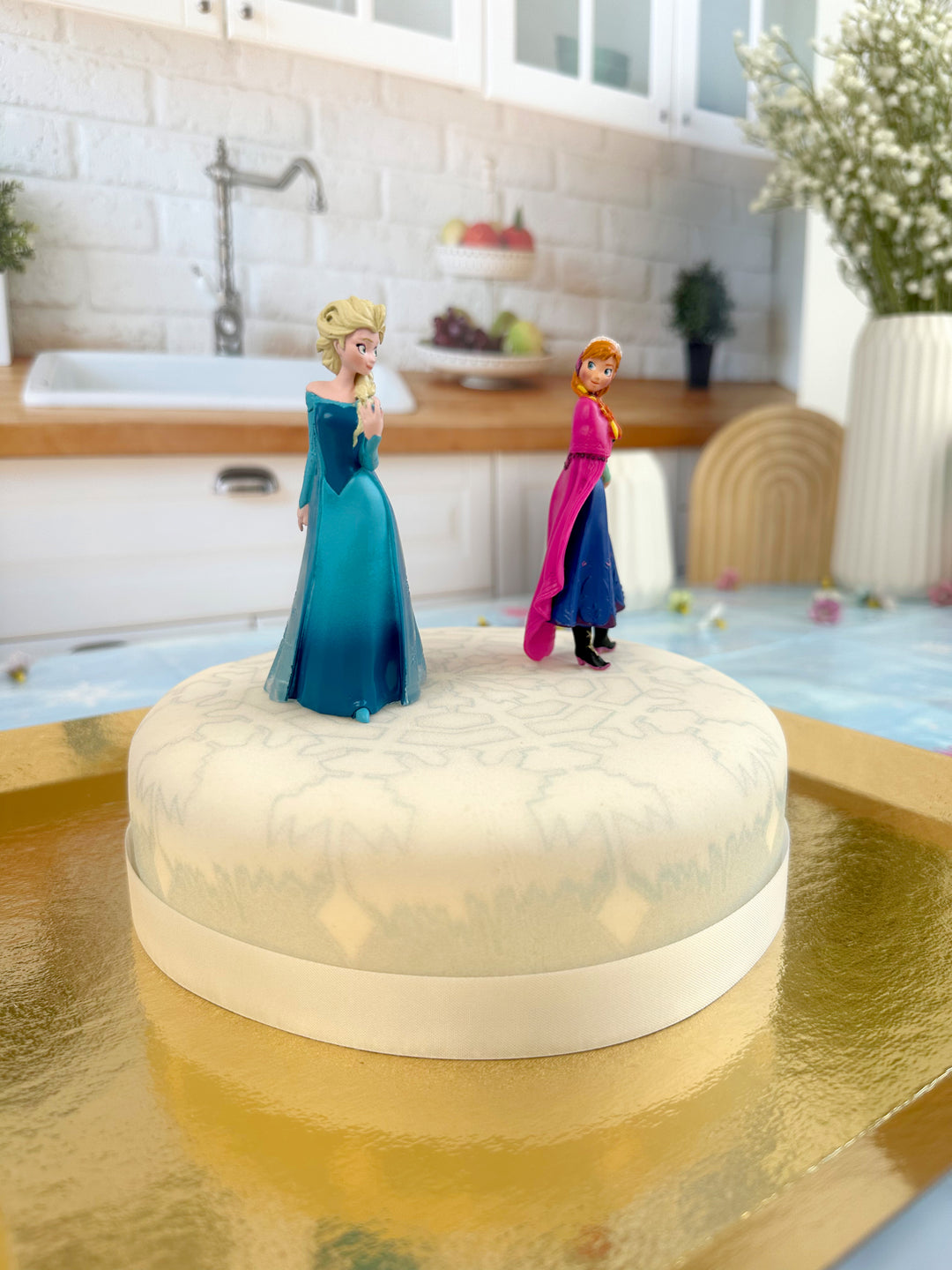 Gâteau figurines Anna & Elsa de la Reine des Neiges® 