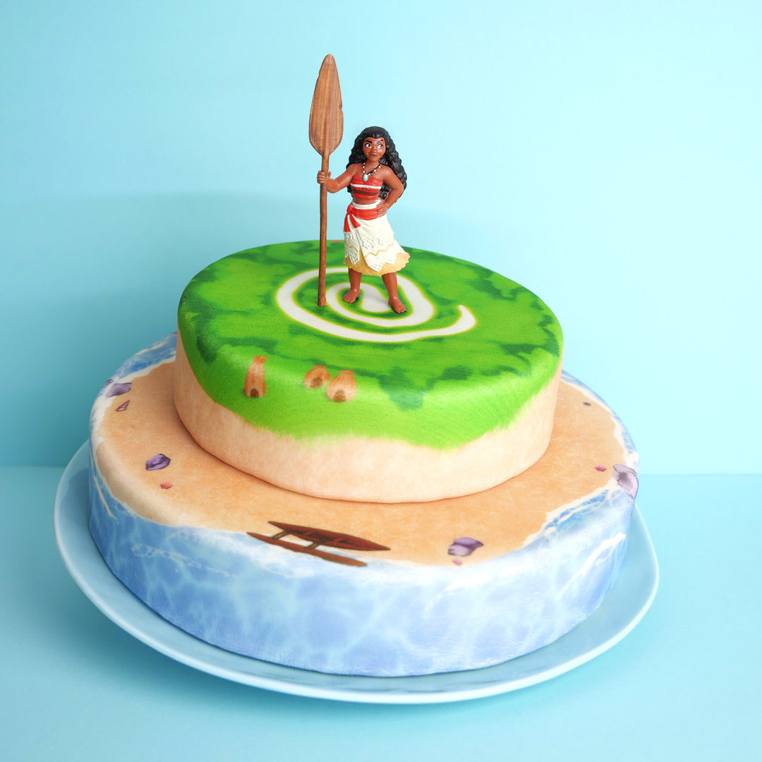Vaiana® sur gâteau île à 2 étages