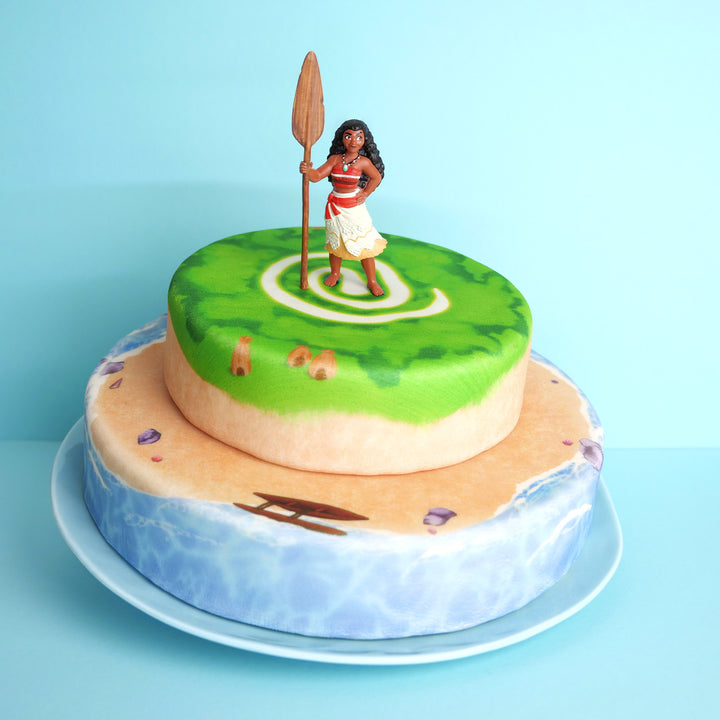 Vaiana® sur gâteau île à 2 étages