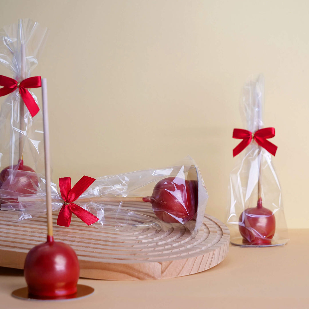 Cake-Pops Saint Valentin Deluxe rouges (10 pièces)