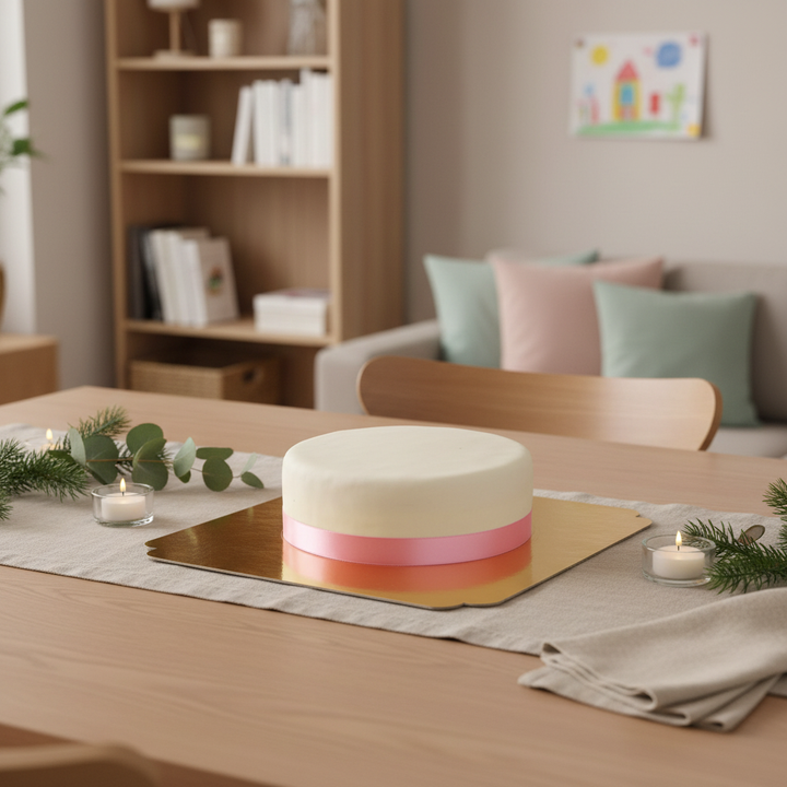 Gâteau Blanc avec Ruban