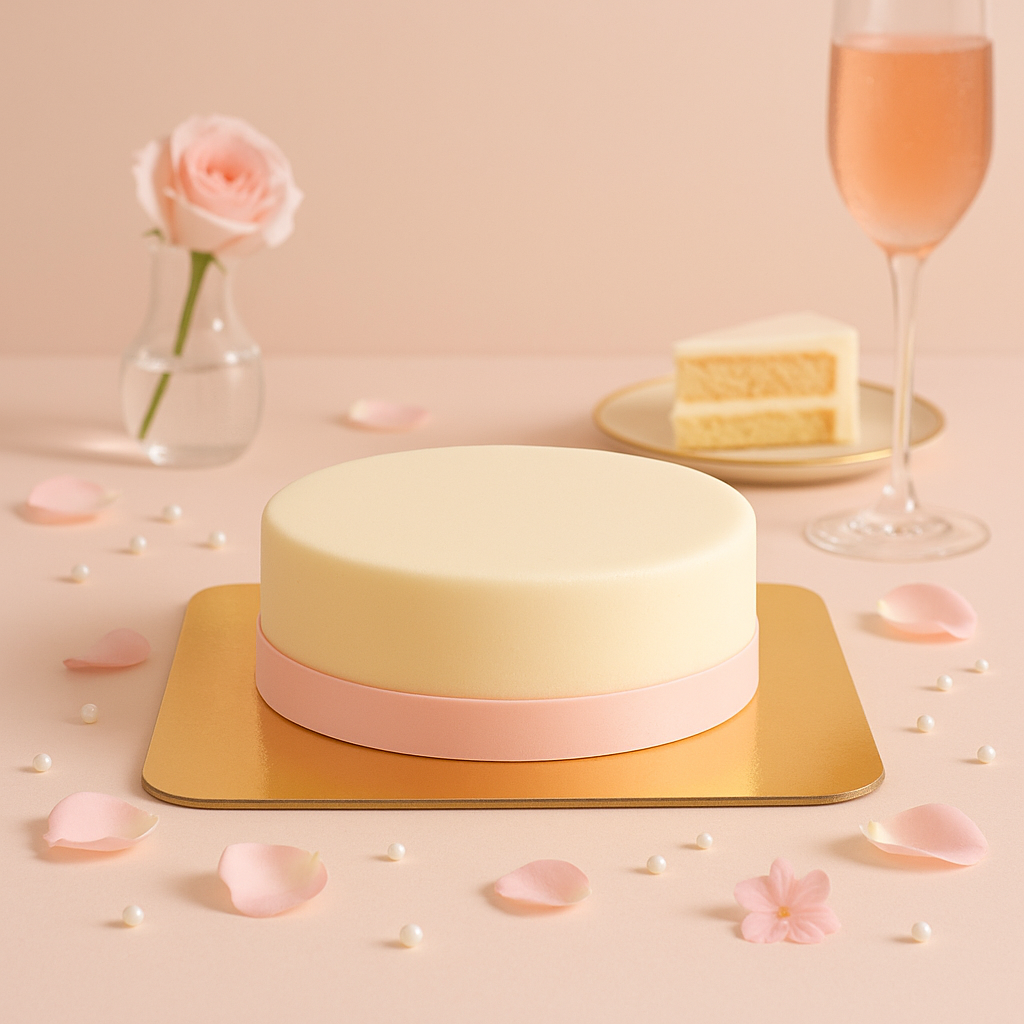 Gâteau Blanc avec Ruban