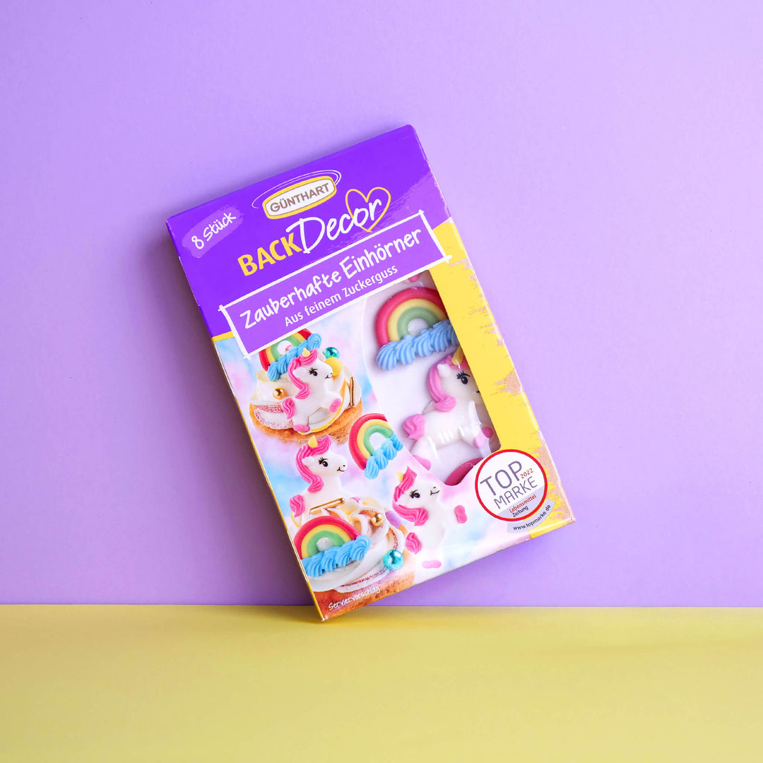 Décorations en sucre "Licorne enchantée" (8 pièces)