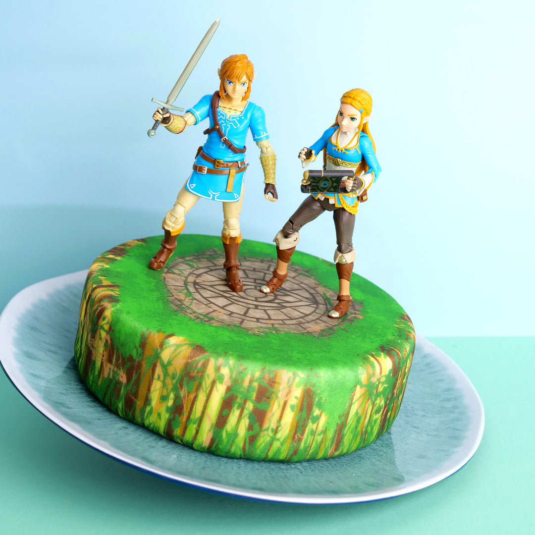 Zelda® & Link® sur gâteau ruines de la forêt