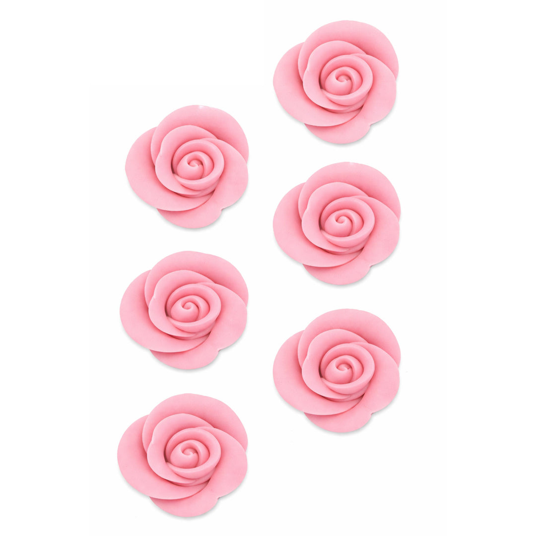 Roses - rose en pâte à sucre (6 pièces)