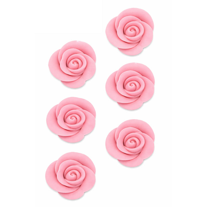 Roses - rose en pâte à sucre (6 pièces)