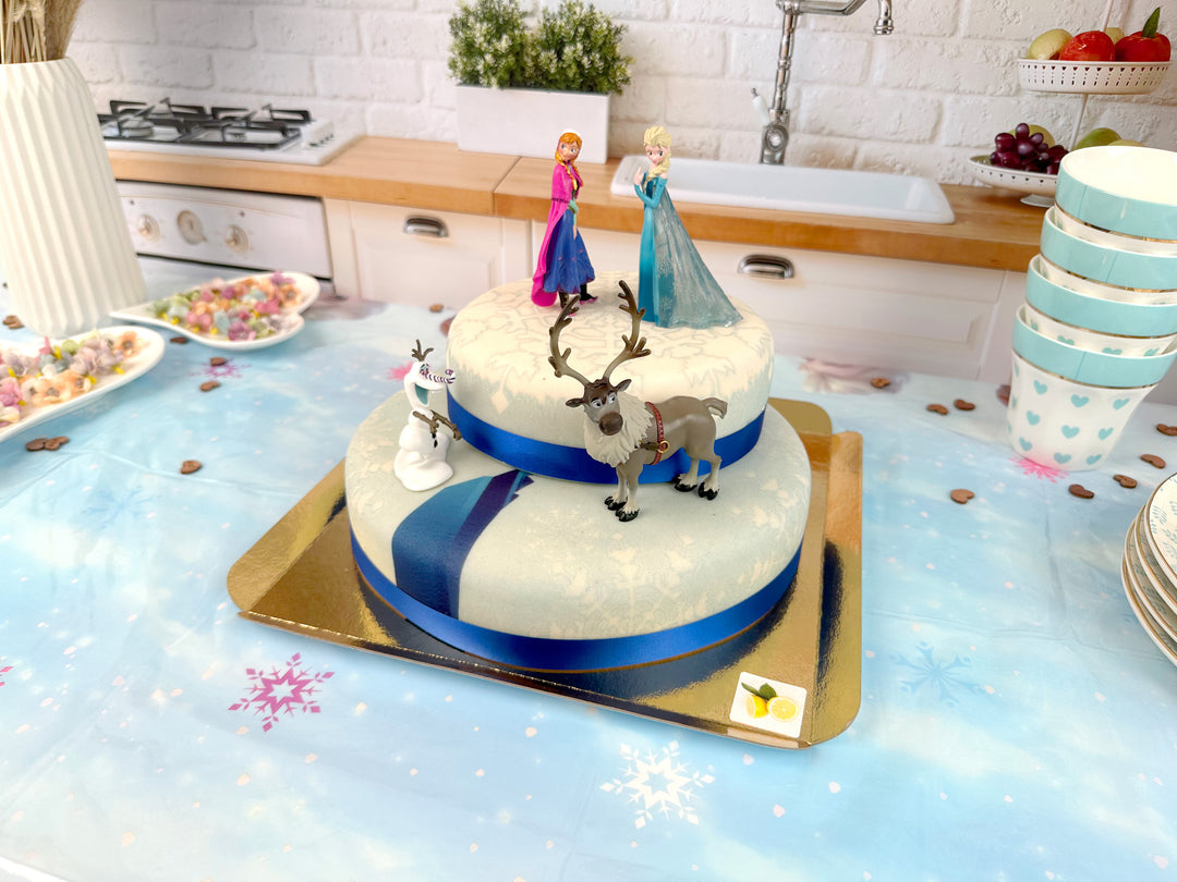 La Reine des Neiges® et ses compagnons sur gâteau
