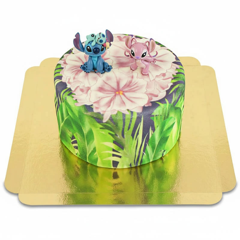 Angel & Stitch® sur gâteau tropical Deluxe