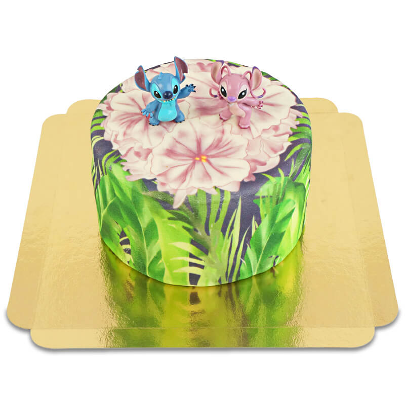 Angel & Stitch® sur gâteau tropical Deluxe