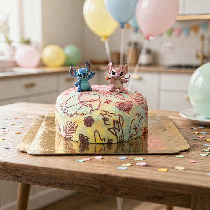 Angel & Stitch® sur gâteau