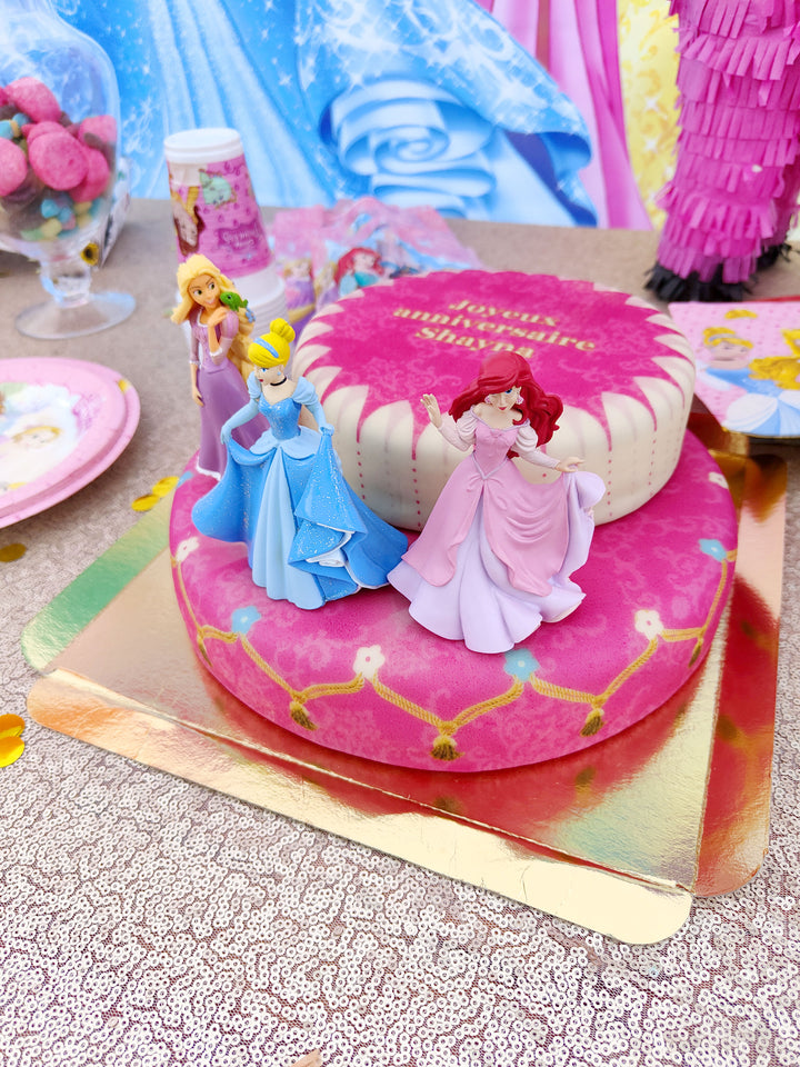 Les 3 princesses® en gâteau 2 étages avec rubans