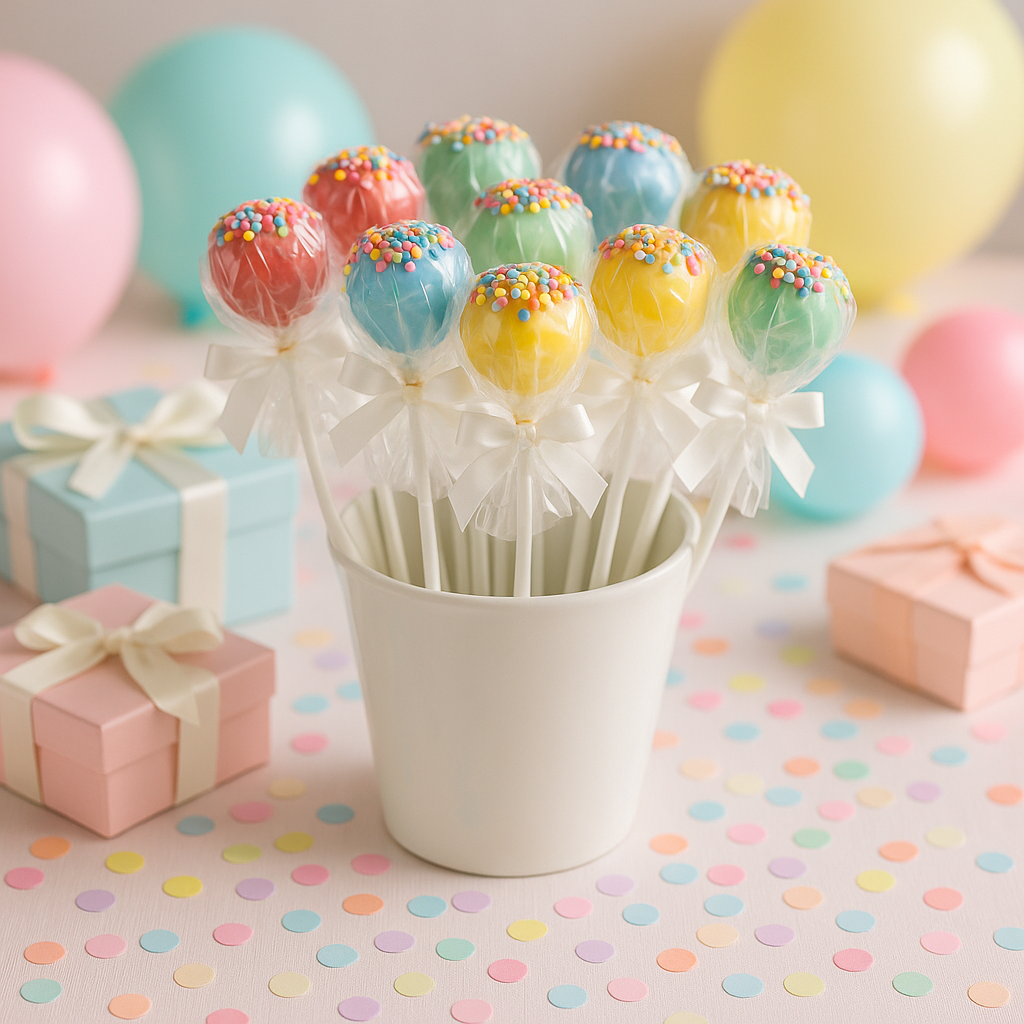 Cake-Pops colorés avec Vermicelles (12pièces)