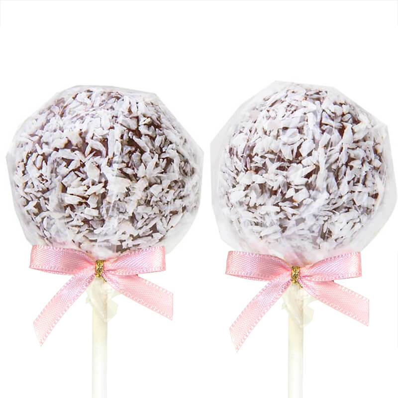Cake-Pops sans Gluten avec noix de coco râpée (12 pièces)