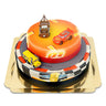 Cars® 2 - Figurines Flash® McQueen, Miss Fritter et Martin sur gâteau 2 étages