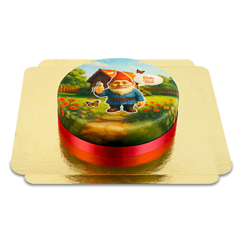 Daumen hoch Gartenzwerg-Torte