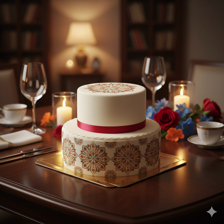 Gâteau Mandala Deluxe 2 étages