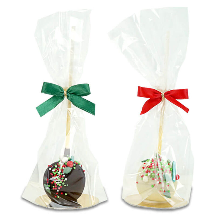 Cake-Pops Deluxe de Noël avec vermicelles rouges et verts (10 pièces)