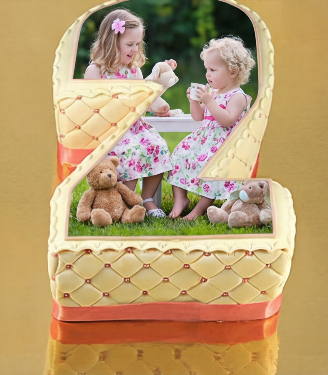 Gâteau-Photo Chiffre Deluxe (différentes couleurs)