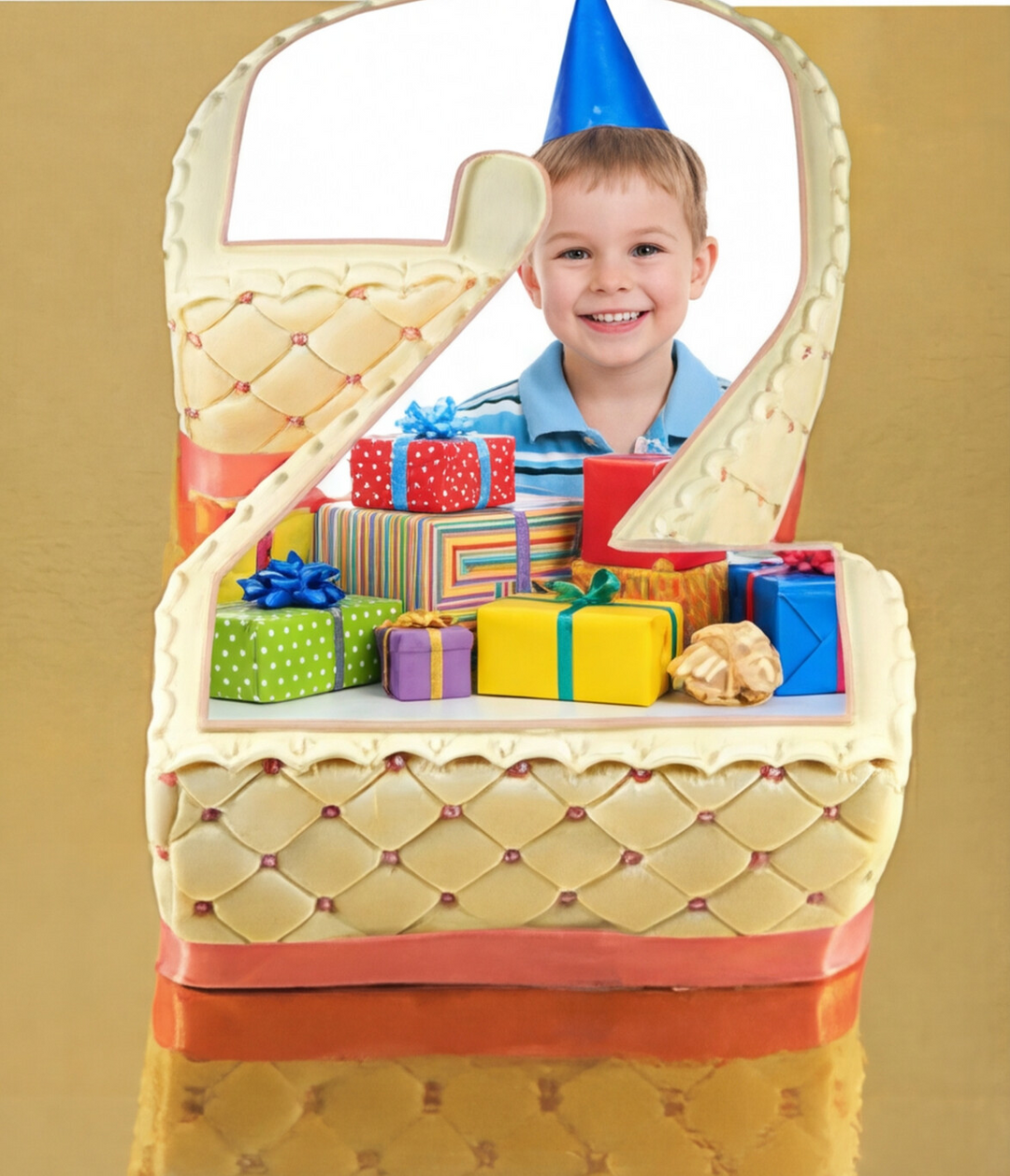 Gâteau-Photo Chiffre Deluxe (différentes couleurs)