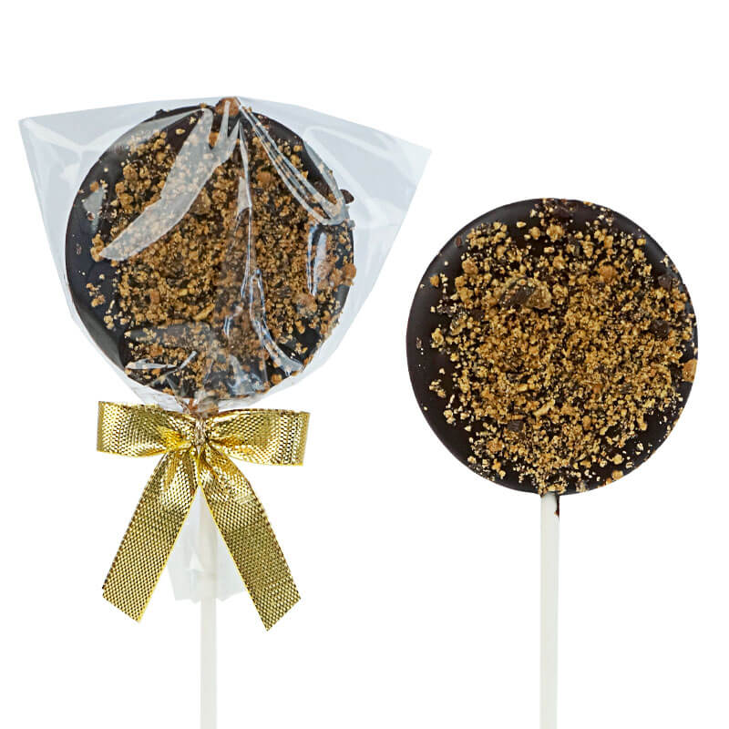 Lollis mit dunkler Schokolade & Cookie Crumble (10 Stück)