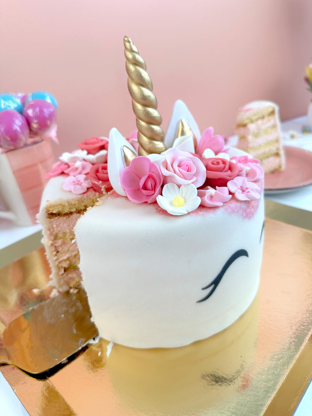 Gâteau Licorne Rose