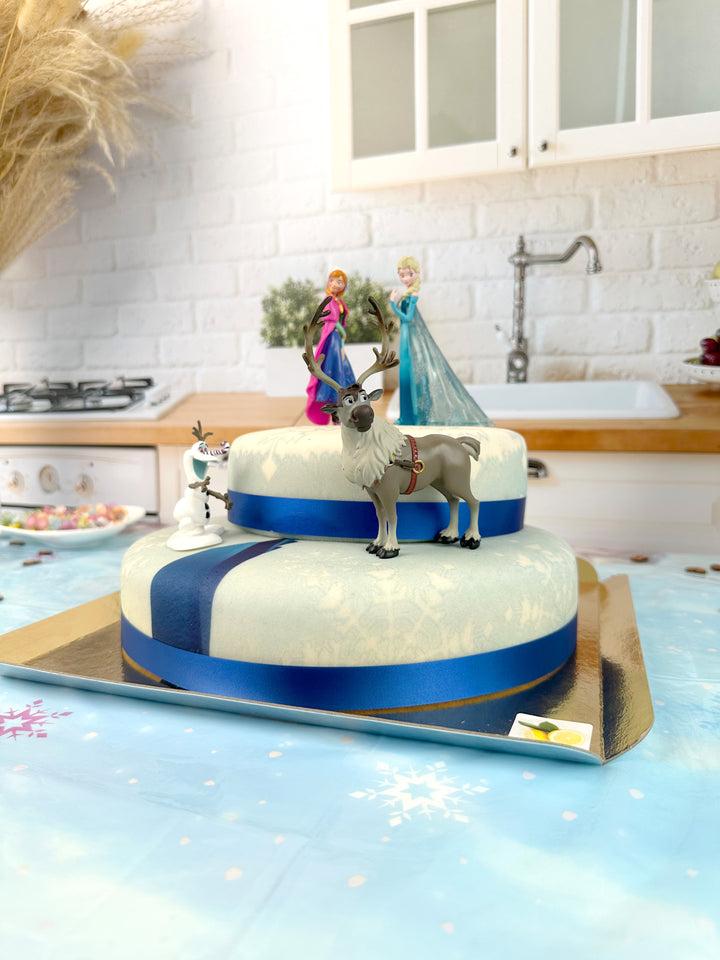 La Reine des Neiges® et ses compagnons sur gâteau