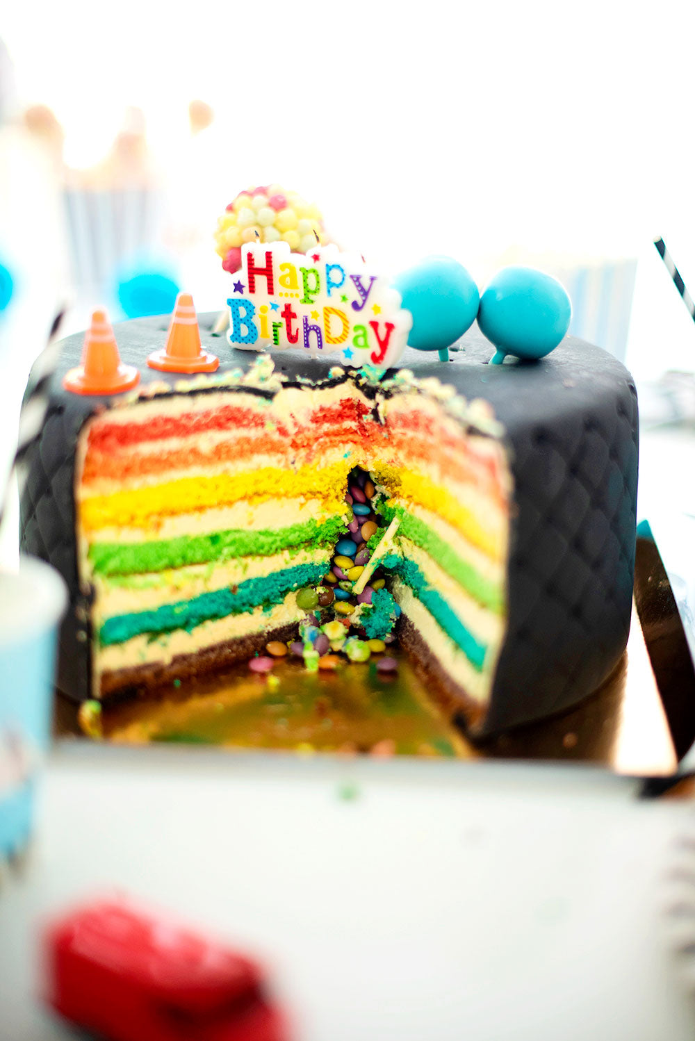 Gâteau Deluxe noir avec ruban