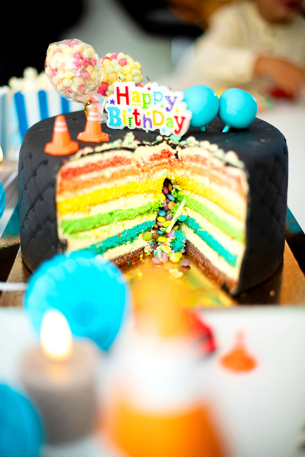 Gâteau Deluxe noir avec ruban