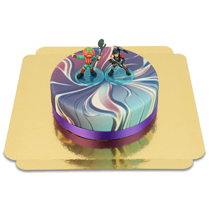 fortnite figur auf galaxie torte