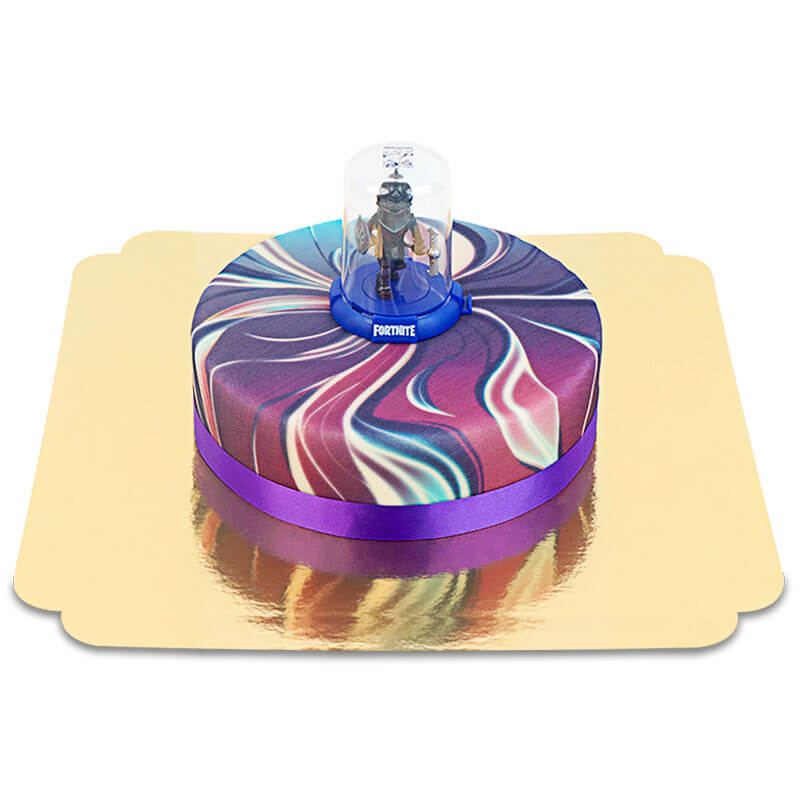 fortnite figur auf galaxie torte