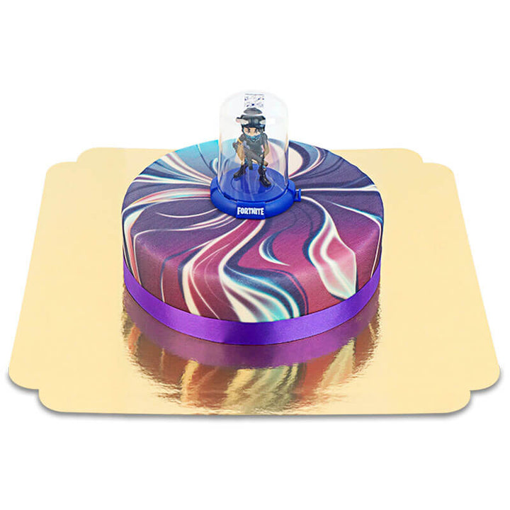 fortnite figur auf galaxie torte