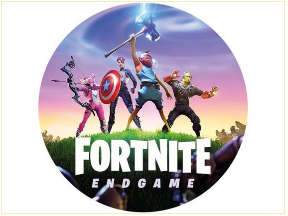 Décoration pour gâteau Fortnite® sur gâteau Galaxie