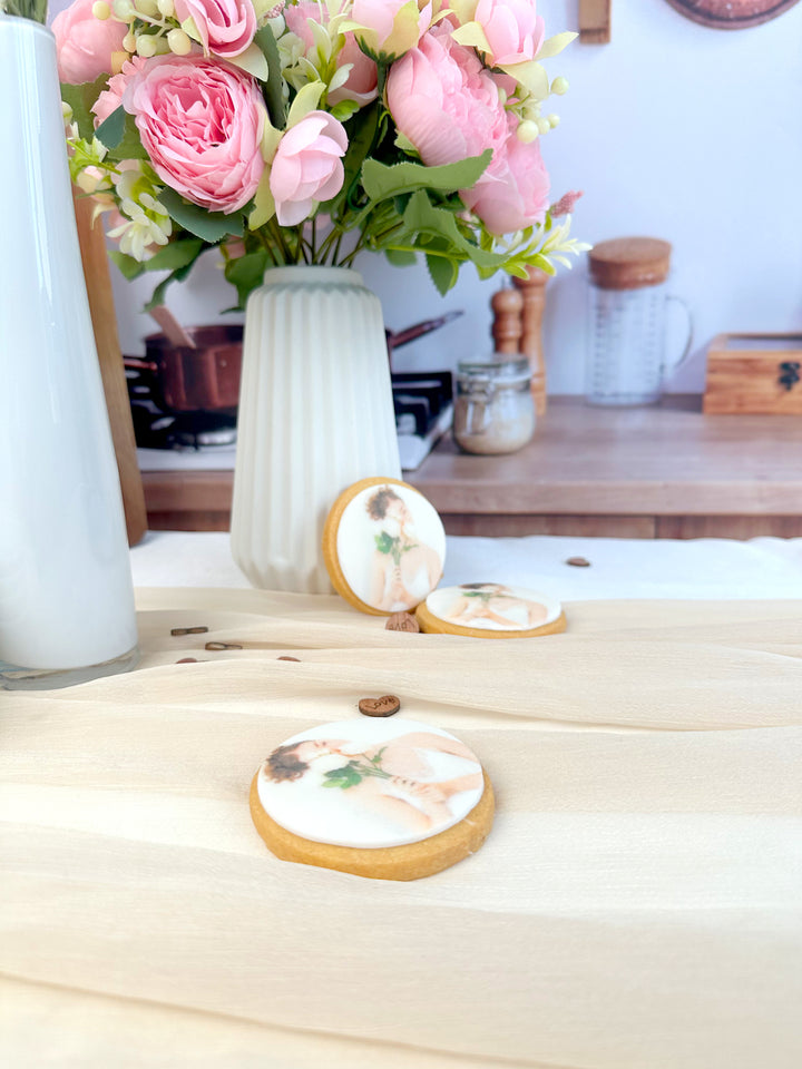 Biscuits photos ronds (12 pièces)