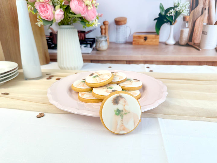 Biscuits photos ronds (12 pièces)