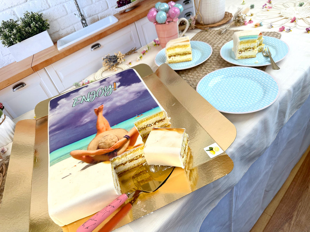 Gâteau photo Grand - 39 x 27 cm 