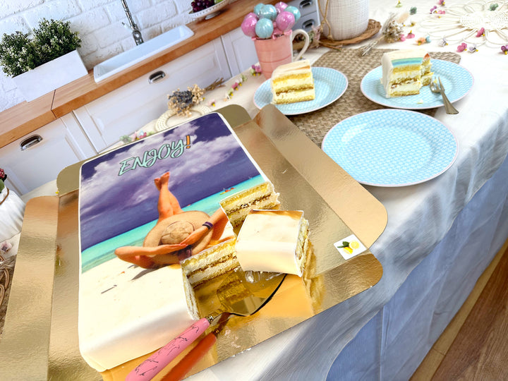 Gâteau photo Grand - 39 x 27 cm 