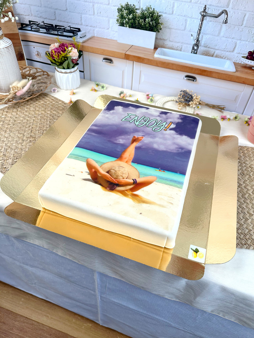 Gâteau photo Grand - 39 x 27 cm 