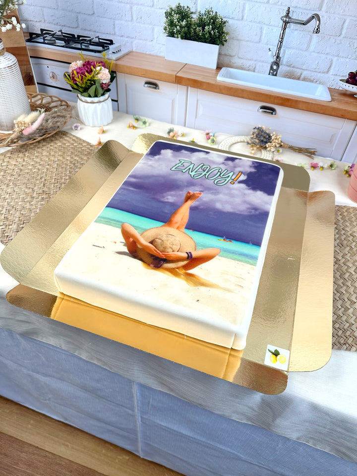 Gâteau photo Grand - 39 x 27 cm 