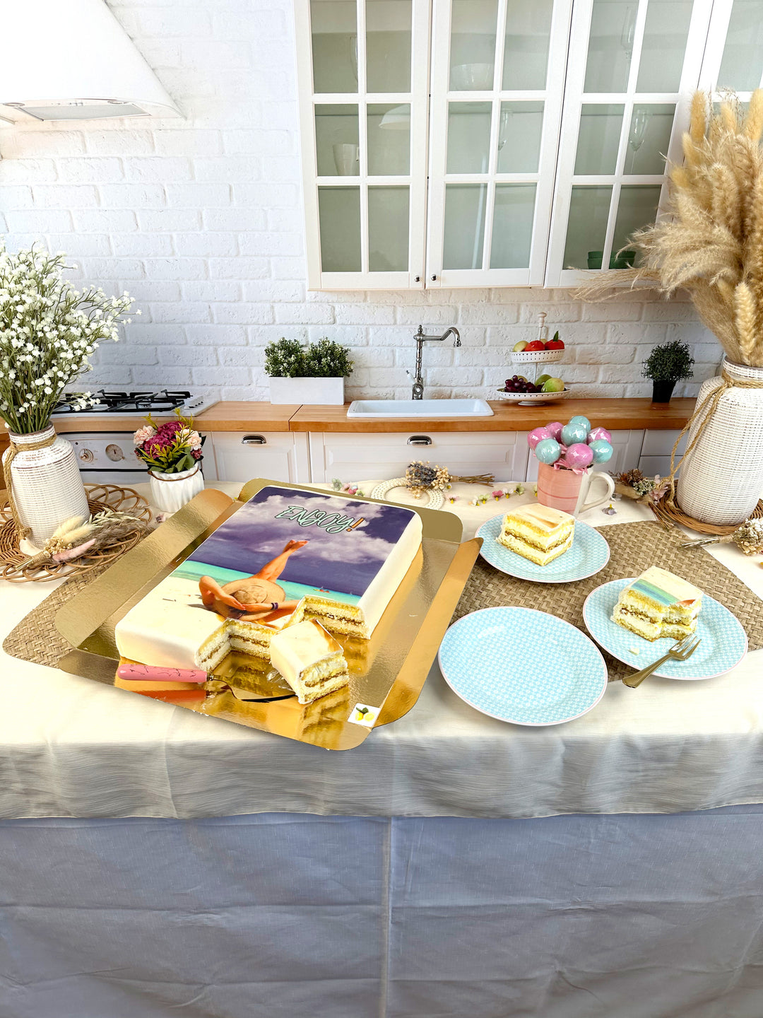 Gâteau photo Grand - 39 x 27 cm 