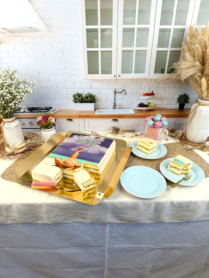 Gâteau photo Grand - 39 x 27 cm 