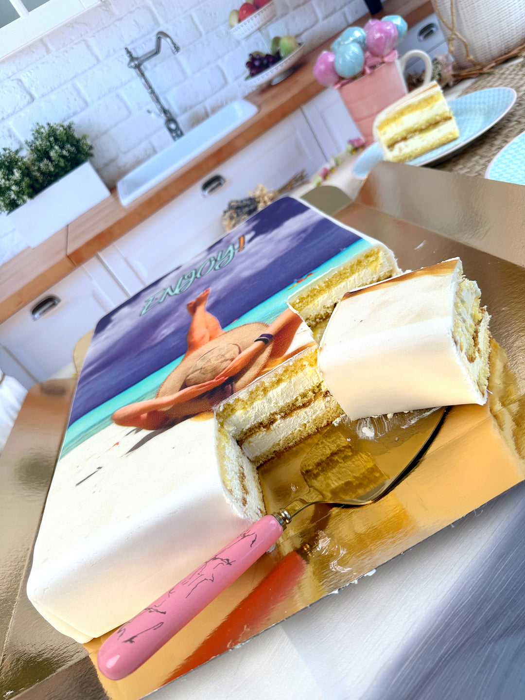 Gâteau photo Grand - 39 x 27 cm 