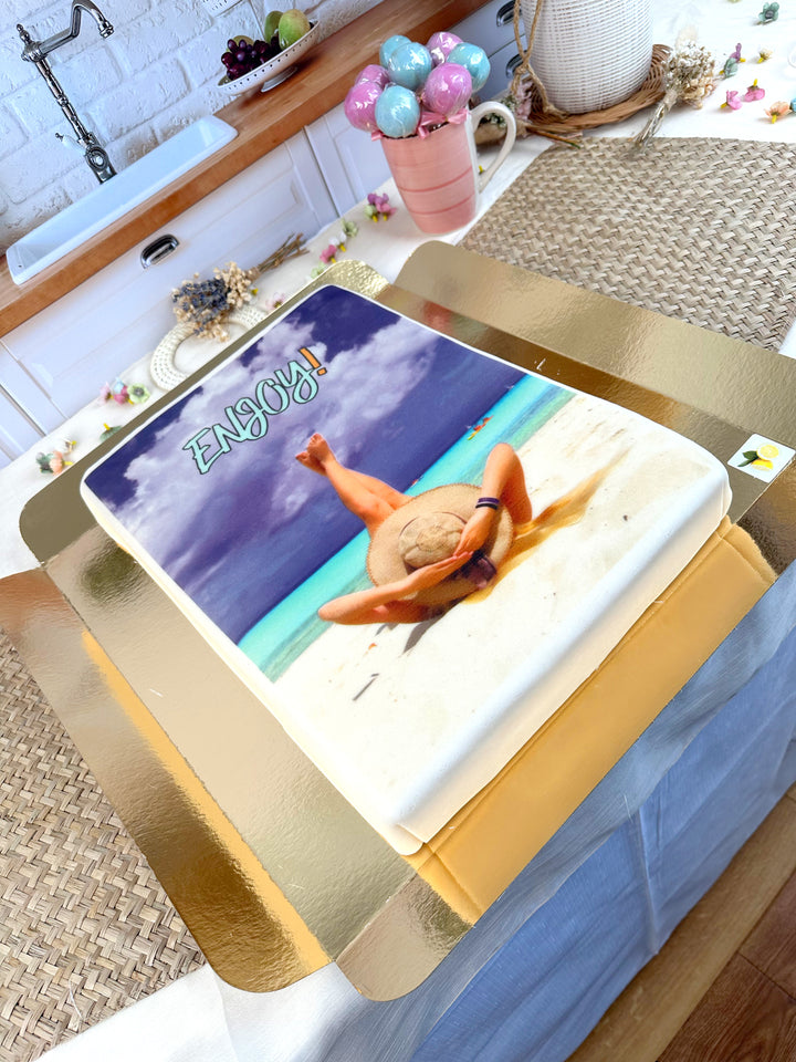 Gâteau photo Grand - 39 x 27 cm 