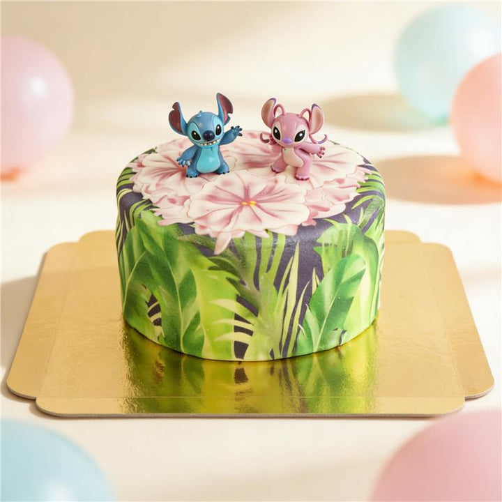 Angel & Stitch® sur gâteau tropical Deluxe
