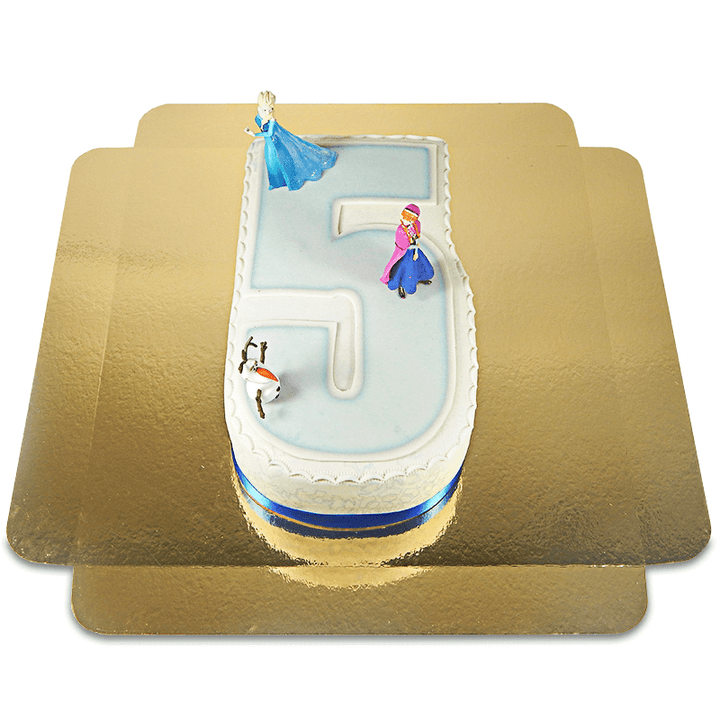 Gâteau chiffre La Reine des Neiges® avec Anna et Olaf Nr. 5
