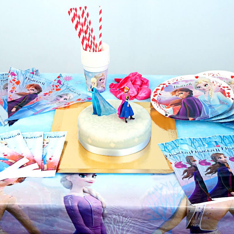 Kit d'anniversaire La Reine des Neiges® (gâteau inclus)