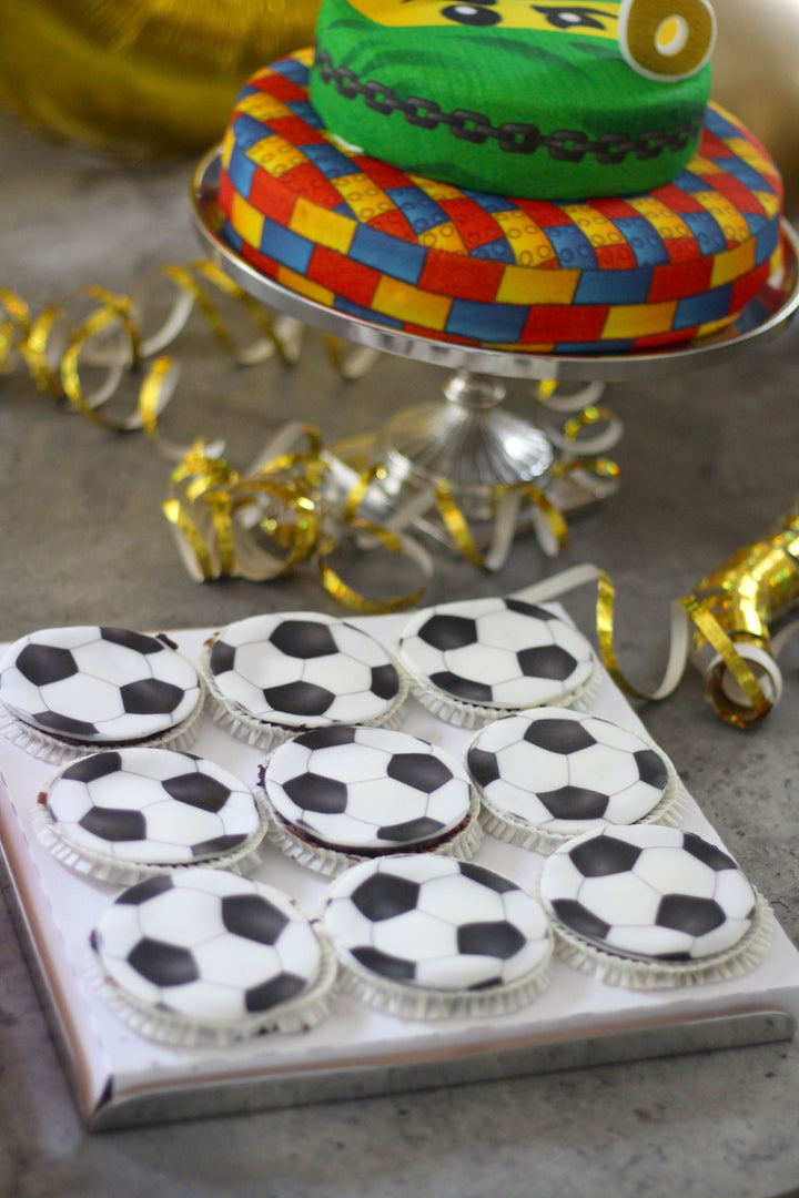 9 Cupcakes Ballons de Football