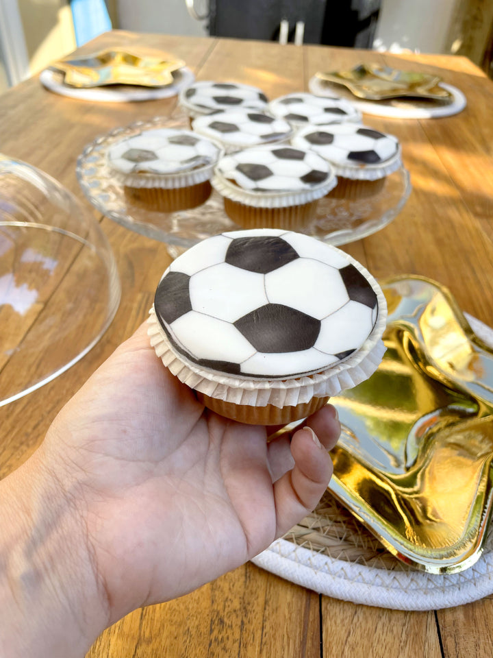9 Cupcakes Ballons de Football
