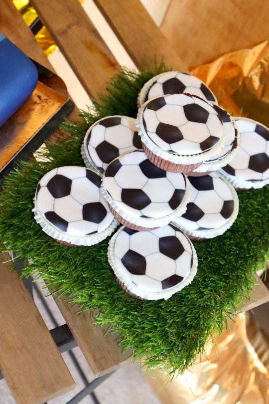 9 Cupcakes Ballons de Football