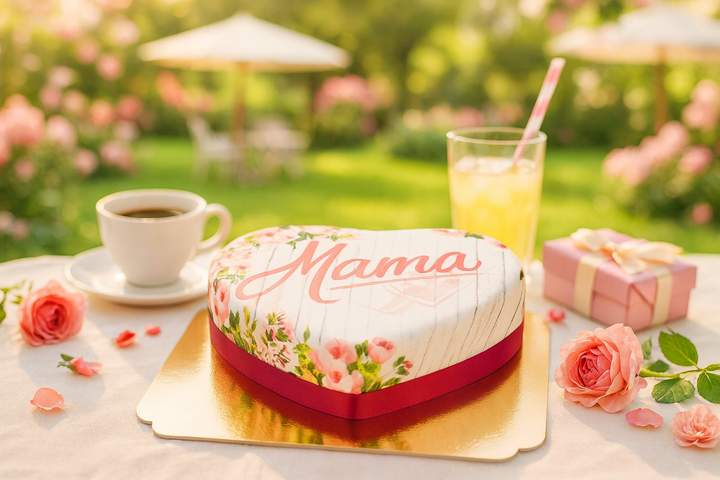 Gâteau Coeur Printanier pour les Mamans