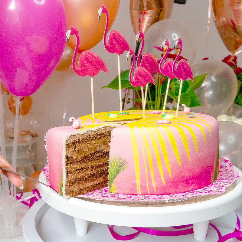 Gâteau Deluxe Flamant rose